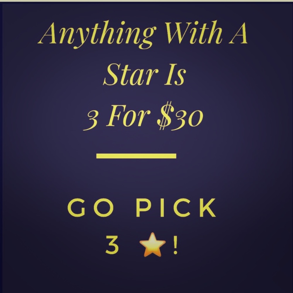 Pick 3 stars ⭐️⭐️⭐️